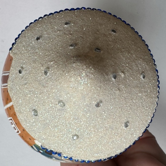 Vintage Studio Nova Whimsical Clear Gingerbread House Glass Ornament Set Finial - Picture 8 of 8